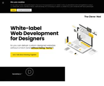 Theclevernod.com(Webflow, Divi, Elementor White-label Web Developer for Designers) Screenshot