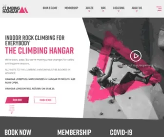 Theclimbinghangar.com(Indoor rock climbing at The Climbing Hangar) Screenshot