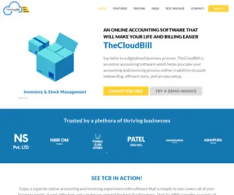 Thecloudbill.com(GST Ready Cloud based Online Accounting Software Grow your business online with software) Screenshot