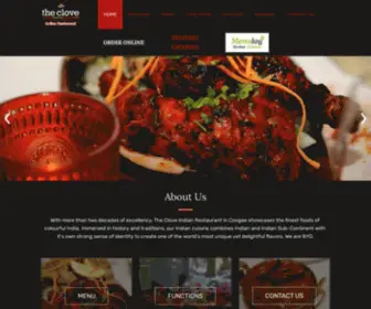 Theclove.com.au(The Clove Indian Restaurant SydneyBYO) Screenshot