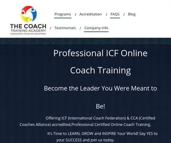 Thecoachtrainingacademy.com(Get professional life coach certification training from your home via online webinar. TCTA) Screenshot