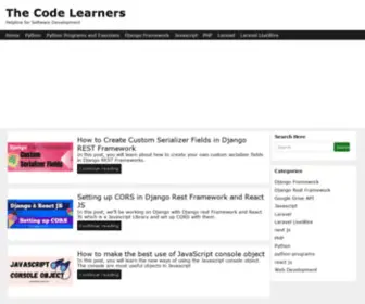Thecodelearners.com(The Code Learners) Screenshot