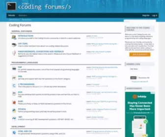 Thecodingforums.com(The Coding Forums) Screenshot