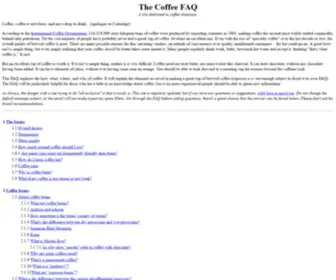 Thecoffeefaq.com(Coffee FAQ) Screenshot