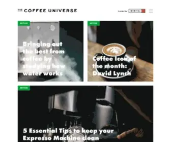 Thecoffeeuniverse.org(The Coffee Universe by Iberital) Screenshot
