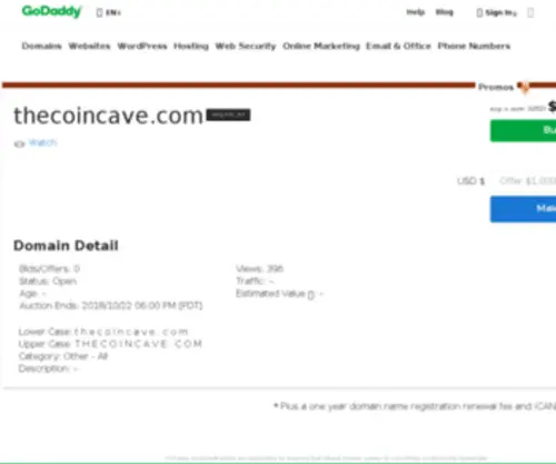 Thecoincave.com(The Coin Cave) Screenshot
