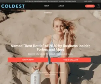 Thecoldestwater.com(The Coldest Water Bottles) Screenshot