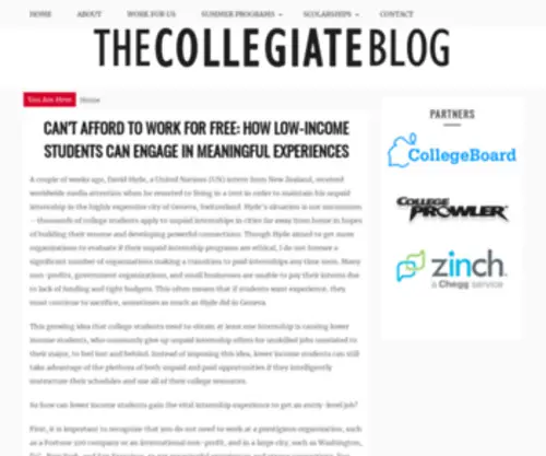 Thecollegiateblog.org(The Collegiate Blog) Screenshot
