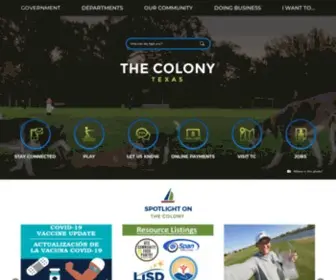 Thecolonytx.gov(The Colony) Screenshot