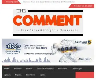Thecomment.ng(Main page) Screenshot