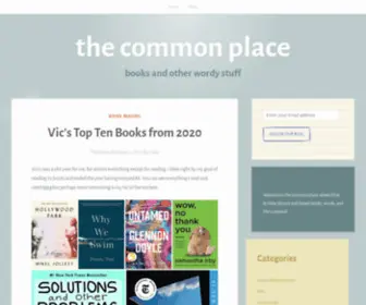 Thecommonplace.net(Books and other wordy stuff) Screenshot