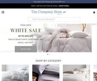 Thecompanystore.com(The Company Store We're All About Comfort) Screenshot