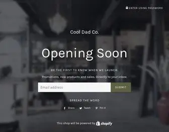 Thecooldadco.com(Create an Ecommerce Website and Sell Online) Screenshot