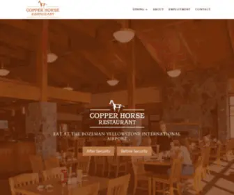 Thecopperhorserestaurant.com(Copper Horse Restaurant in Bozeman Yellowstone International Airport) Screenshot