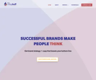 Thecopybuff.com(“I actively deal with a lot of copywriters) Screenshot