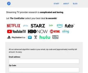 Thecordcutter.tv(Get rid of Cable TV quickly and easily without doing any research. Cordcutter) Screenshot