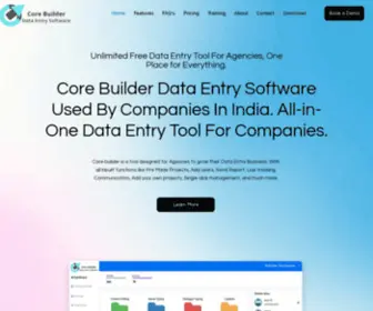 Thecorebuilder.com(Secret Data Entry software used by companies in India) Screenshot