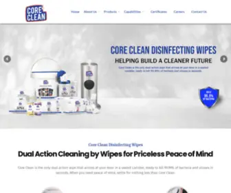 Thecorecleancompany.com(Wipes Manufacturers in India) Screenshot