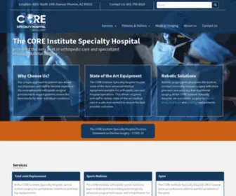 Thecoreinstitutehospital.com(The CORE Institute Hospital) Screenshot