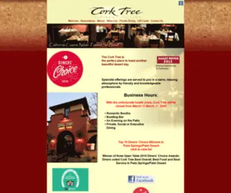 Thecorktree.com(Cork Tree California Cuisine) Screenshot