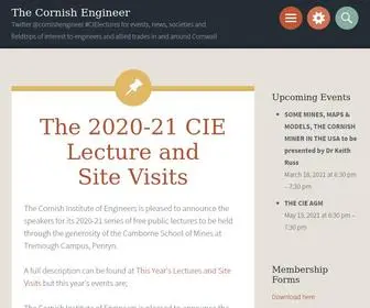 Thecornishengineer.com(Twitter @cornishengineer #CIElectures for events) Screenshot