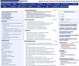 Thecorporatecounsel.net(Providing practical guidance for over 40 years) Screenshot