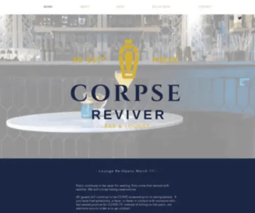 Thecorpsereviver.com(Durham Distillery) Screenshot