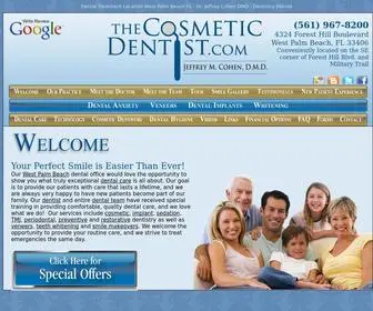 ThecosmetiCDentist.com(Our West Palm Beach FL 33406 dentist) Screenshot