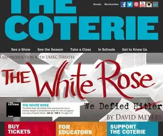 Thecoterie.org(Coterie Theatre) Screenshot