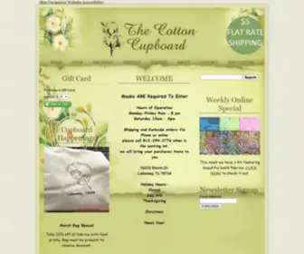 Thecottoncupboard.com(The Cotton Cupboard) Screenshot