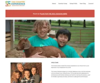 Thecountryexperience.com(A working farm camp for kids to grow through safe) Screenshot