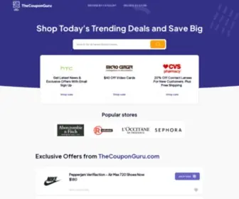 Thecouponguru.com(Coupons and Promo Codes from Stores You Love) Screenshot