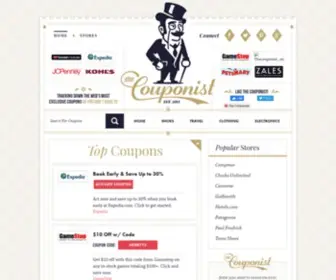 Thecouponist.com(Get the Best Free Online Coupon Codes and Deals) Screenshot