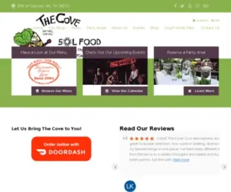 Thecove.us(Sustainable, Organic, Local Restaurant in San Antonio) Screenshot