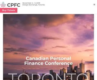 ThecPFC.ca(Canadian Personal Finance Conference) Screenshot