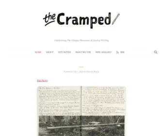 Thecramped.com(Celebrating The Unique Pleasures of Analog Writing) Screenshot