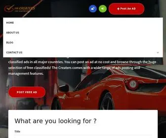 Thecreaters.com(Free Classified Ads Online site in USA NIGERIA INDIA) Screenshot
