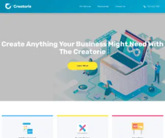 Thecreatorie.com(Web Development & Marketing) Screenshot