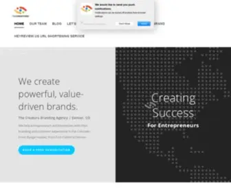 Thecreators.com(Empowering Entrepreneurs to Create Better Business Marketing) Screenshot