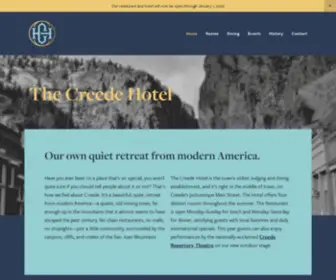 Thecreedehotel.com(The Creede Hotel) Screenshot