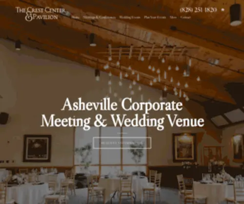 Thecrestcenter.com(Asheville Corporate Meeting & Wedding Venue) Screenshot