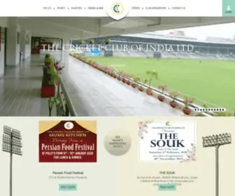 Thecricketclubofindia.com(The Cricket Club Of India) Screenshot