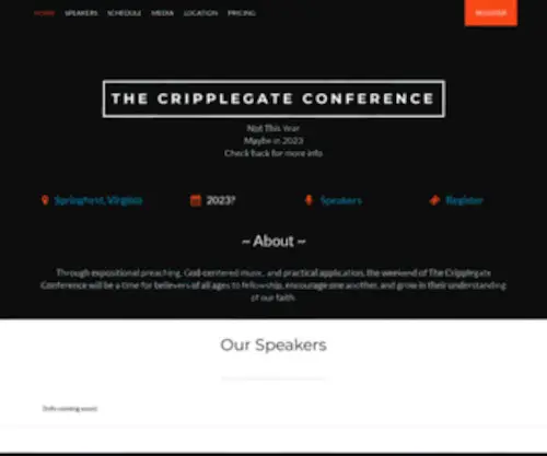 Thecripplegateconference.com(The Cripplegate Conference) Screenshot