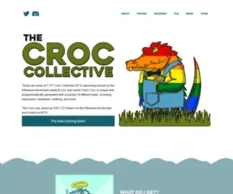 Thecroccollective.com(The Croc Collective NFT) Screenshot