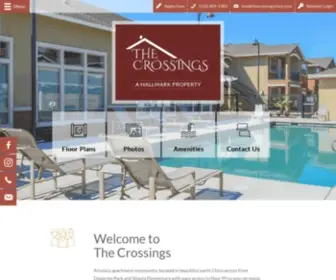 Thecrossingschico.com(A luxury apartment community) Screenshot