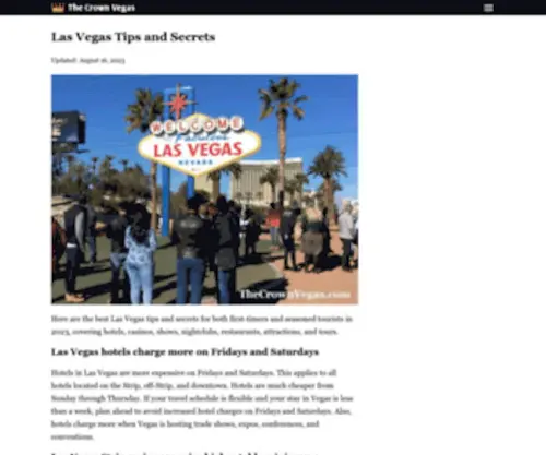 Thecrownvegas.com(Las Vegas Tips and Secrets) Screenshot