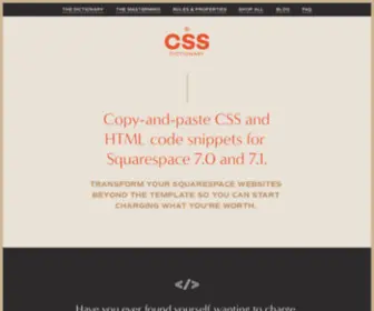 Thecssdictionary.com(The CSS Dictionary) Screenshot