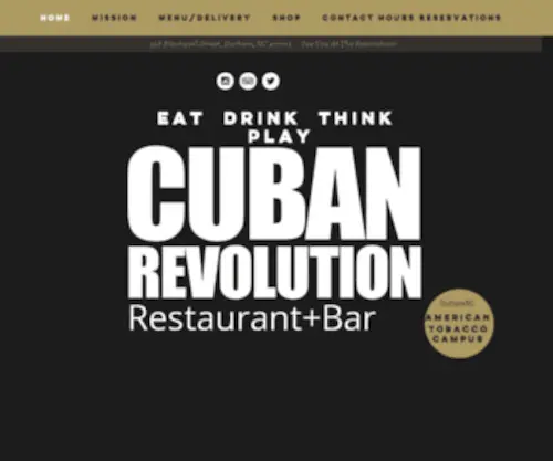 Thecubanrevolution.com(Cuban Revolution Restaurant & Bar) Screenshot