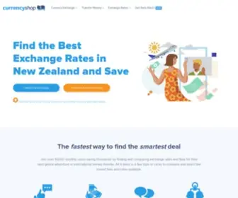 Thecurrencyshop.co.nz(Compare Foreign Exchange Rates and Fees from NZ's Top Providers) Screenshot