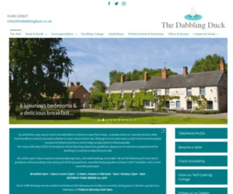 Thedabblingduck.co.uk(Restaurant, pub and bed & breakfast accommodation) Screenshot